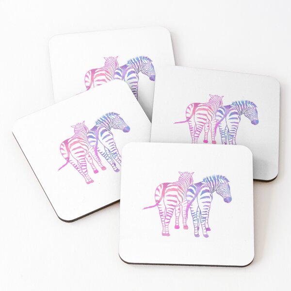 Item preview, pretty rainbow zebra, pink purple zebra, designed and sold by inkbearblue.