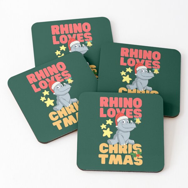 Item preview, Rhino Loves CHRISTMAS designed and sold by Keep Smiling.