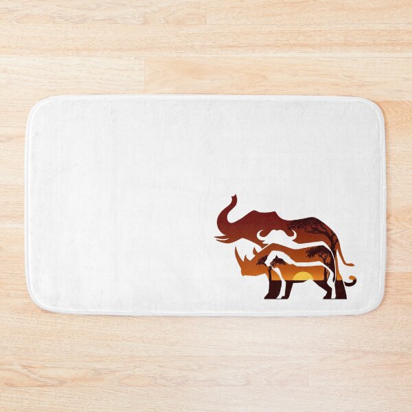 Item preview, Africa's Big Five Animals Silhouettes designed and sold by CherryTrabbit.
