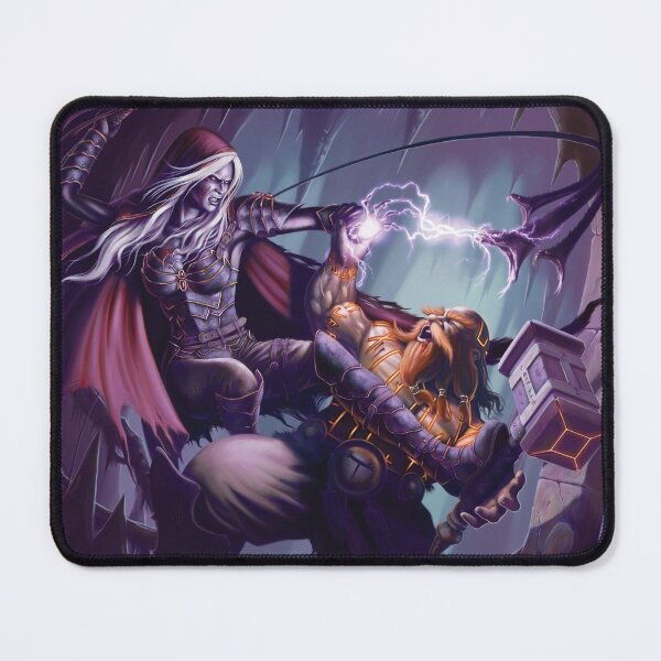 Item preview, Dark Elf Priestess vs Dwarf Rune-caster designed and sold by DeanSpencerArt.