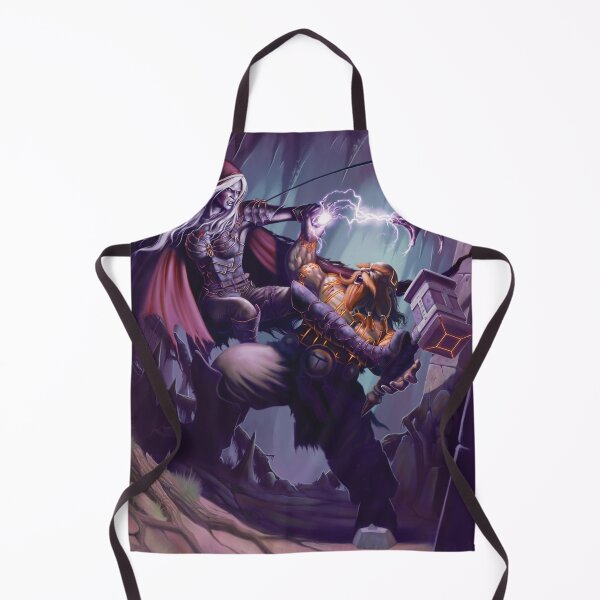 Item preview, Dark Elf Priestess vs Dwarf Rune-caster designed and sold by DeanSpencerArt.