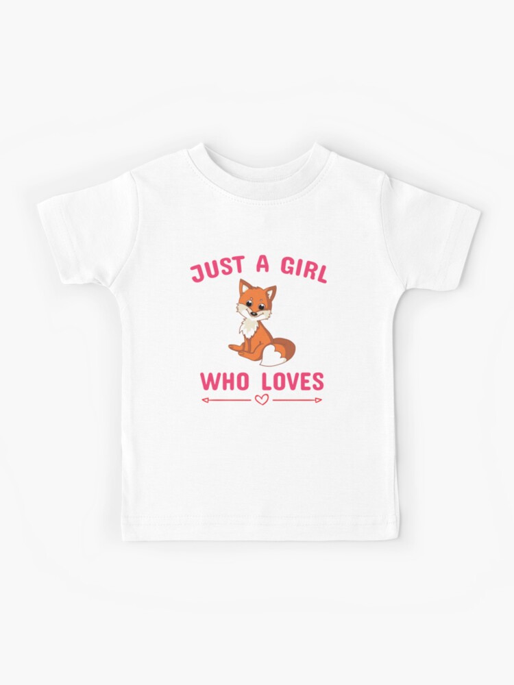 Just A Girl Who Loves Foxes Funny Fox Gifts For Girls Gift Kids Long Sleeve  Shirt