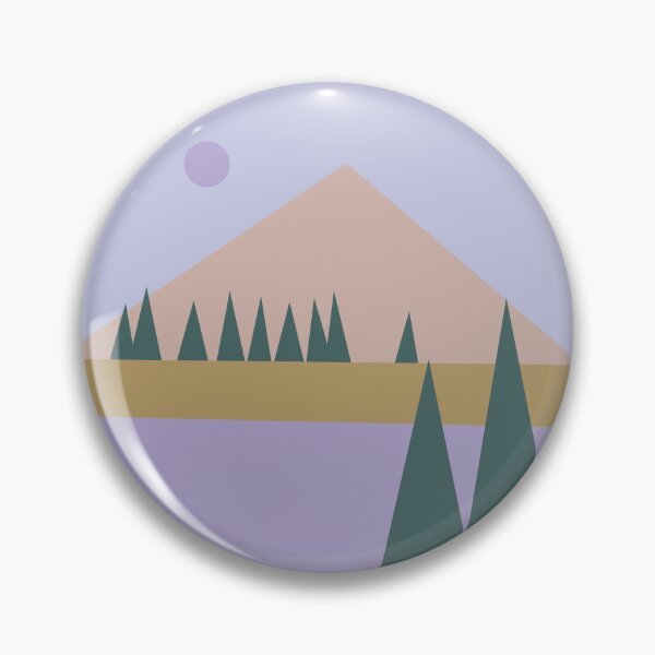 Item preview, Cute Mountain view illustration with trees designed and sold by Mayarart.