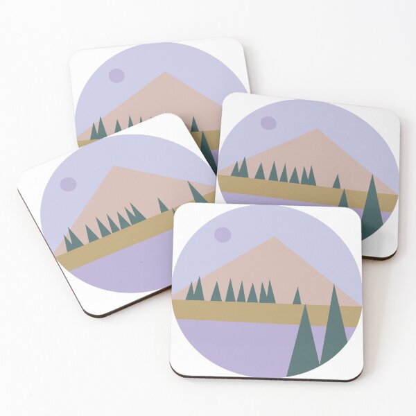 Item preview, Cute Mountain view illustration with trees designed and sold by Mayarart.