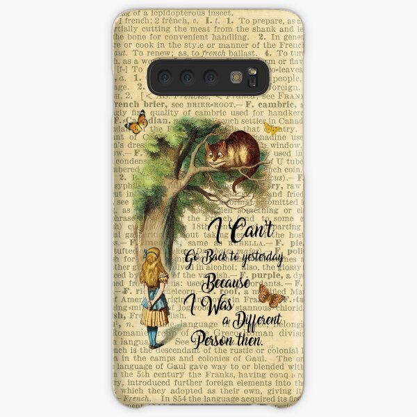 Alice in Wonderland Quote,Cheshire Cat,Vintage Dictionary Art Samsung Galaxy Snap Case