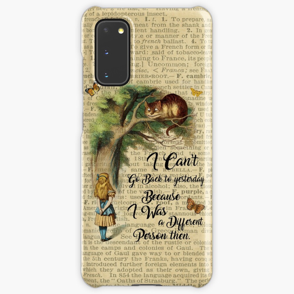 Alice in Wonderland Quote,Cheshire Cat,Vintage Dictionary Art Case & Skin for Samsung Galaxy
