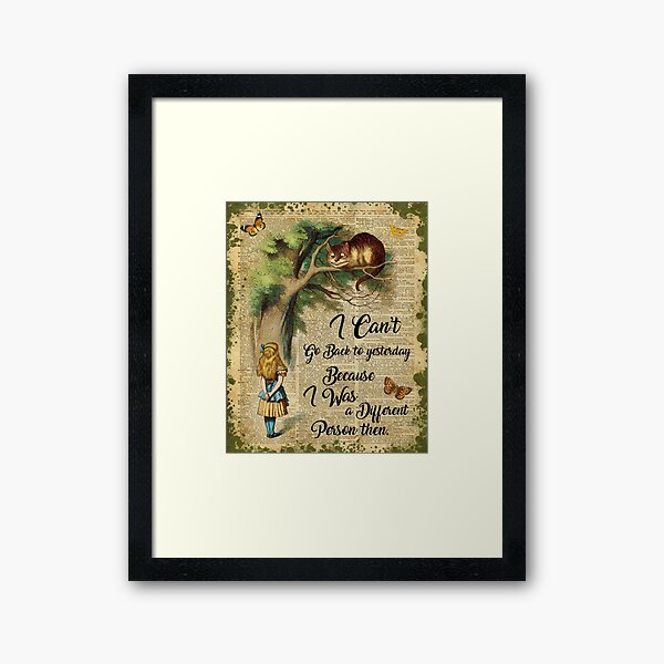 Item preview, Alice in Wonderland Quote,Cheshire Cat,Vintage Dictionary Art designed and sold by DictionaryArt.