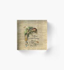 Alice in Wonderland Quote,Cheshire Cat,Vintage Dictionary Art Acrylic Block