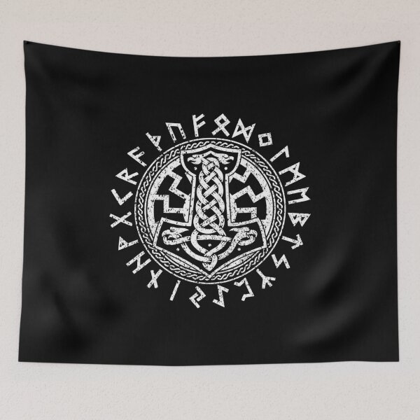 Item preview, Runas vikingas Martillo Celta Hugin Munin Cuervos Vikingo designed and sold by Dog-T-Shirts.