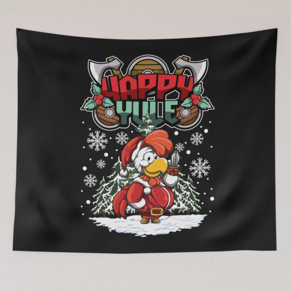 Item preview, Happy Yule Viking Chicken christmas designed and sold by ClamenTaon.