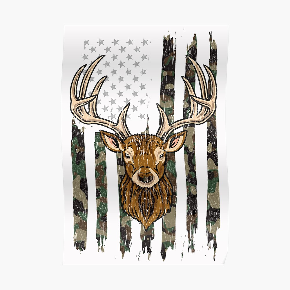 Rustic American Flag with Buck  Deer HD phone wallpaper  Pxfuel