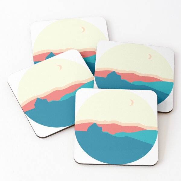 Item preview, Cute Mountain view illustration with moon designed and sold by Mayarart.