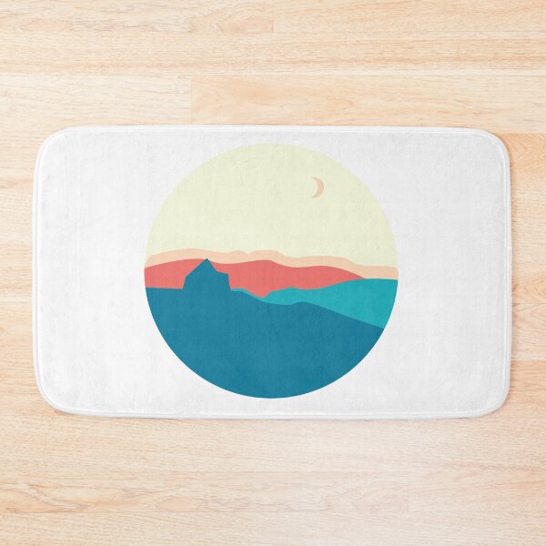 Item preview, Cute Mountain view illustration with moon designed and sold by Mayarart.