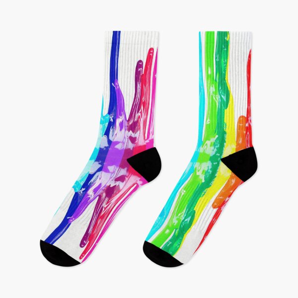 Item preview, Rainbow Paint Spill Sound Wave Seamless Pattern designed and sold by Designs By YL.