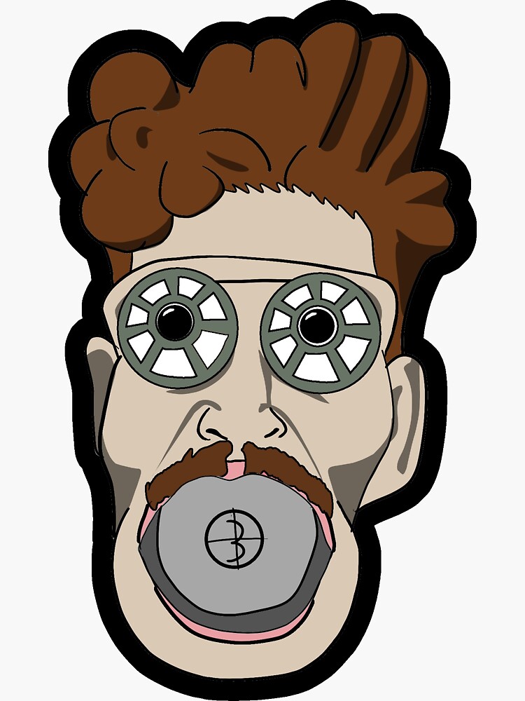 "projector face" Sticker by mwegley Redbubble