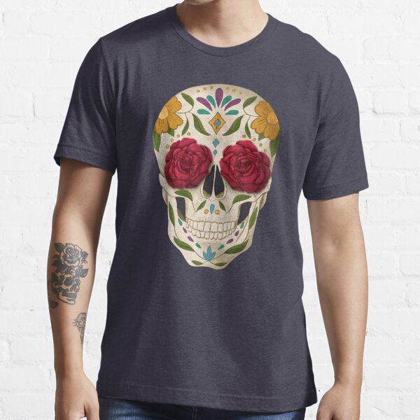 Chinese Porcelain Blue & White Sugar Skull Kids T-Shirt for Sale