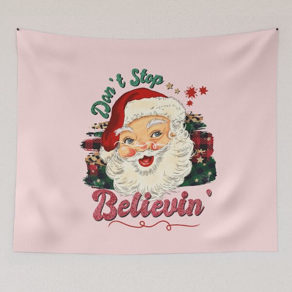 Item preview, Don't Stop Believin' Santa designed and sold by BhavyaBathla.