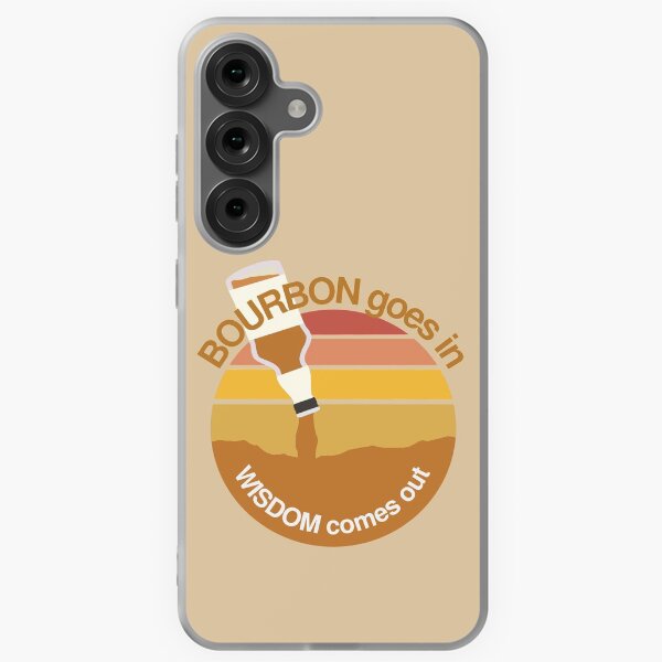 Item preview, Bourbon Goes In Wisdom Comes Out - Retro Bourbon And Sunset Lovers designed and sold by ViewerEqualsPhoton.