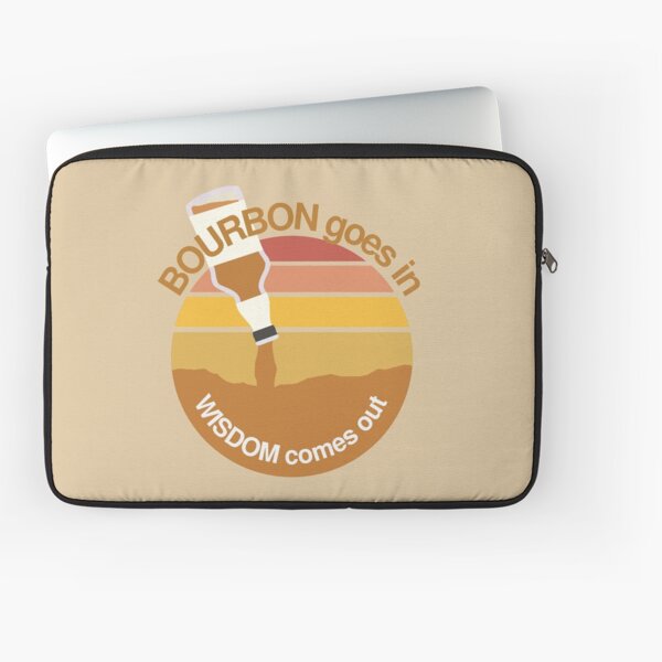 Item preview, Bourbon Goes In Wisdom Comes Out - Retro Bourbon And Sunset Lovers designed and sold by ViewerEqualsPhoton.