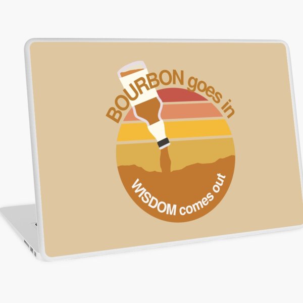 Item preview, Bourbon Goes In Wisdom Comes Out - Retro Bourbon And Sunset Lovers designed and sold by ViewerEqualsPhoton.