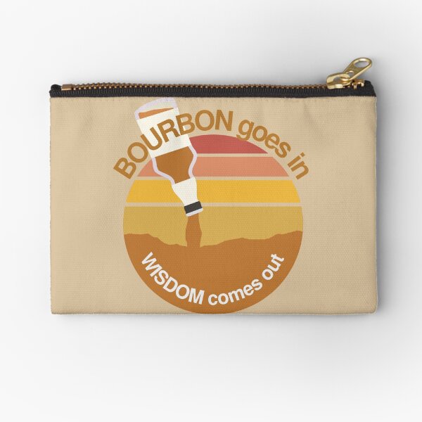 Item preview, Bourbon Goes In Wisdom Comes Out - Retro Bourbon And Sunset Lovers designed and sold by ViewerEqualsPhoton.