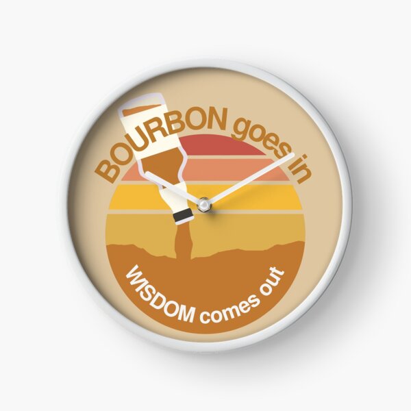 Item preview, Bourbon Goes In Wisdom Comes Out - Retro Bourbon And Sunset Lovers designed and sold by ViewerEqualsPhoton.