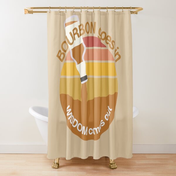 Item preview, Bourbon Goes In Wisdom Comes Out - Retro Bourbon And Sunset Lovers designed and sold by ViewerEqualsPhoton.