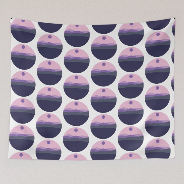 Item preview, Mountain purple view illustration designed and sold by Mayarart.