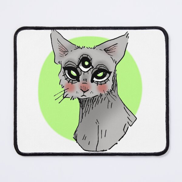 Item preview, three eyed cat designed and sold by katherinedraws.