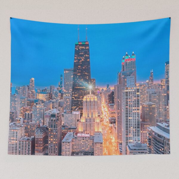Item preview, Chicago at Night designed and sold by Sofia-Draws.