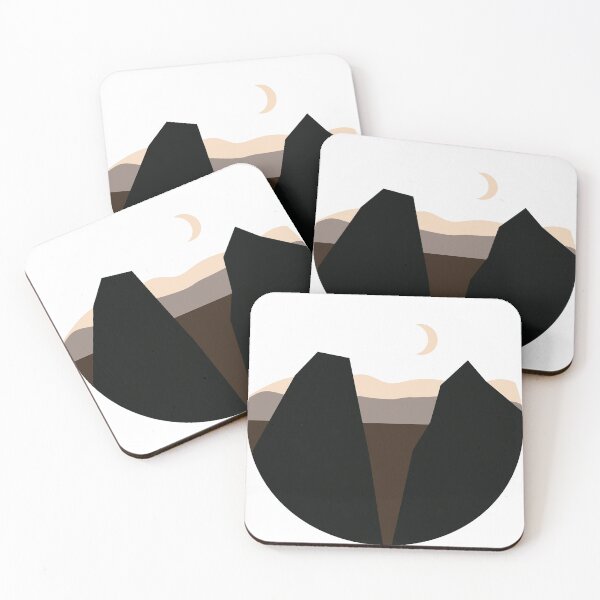 Item preview, Cute Mountains monochromatic view illustration designed and sold by Mayarart.