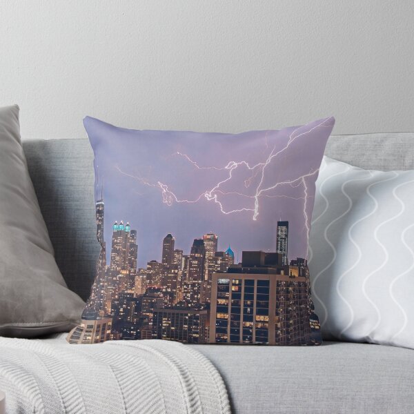 Item preview, Chicago Skyline at Night designed and sold by Sofia-Draws.