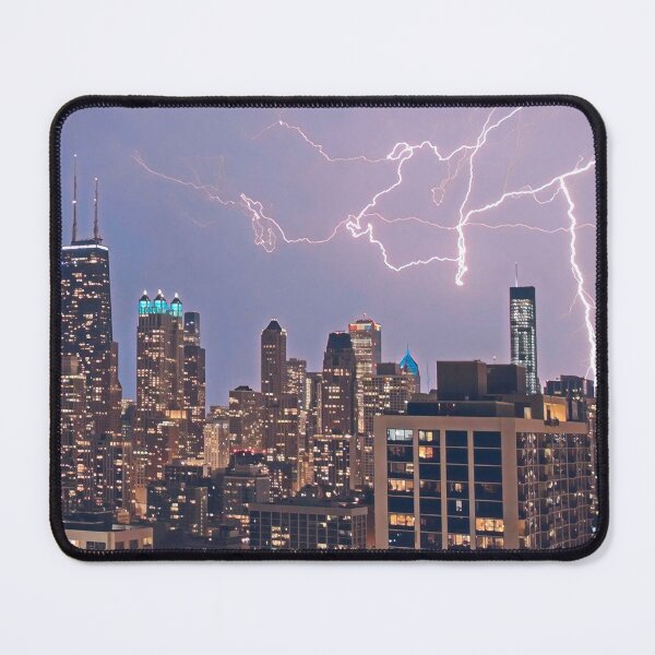 Item preview, Chicago Skyline at Night designed and sold by Sofia-Draws.