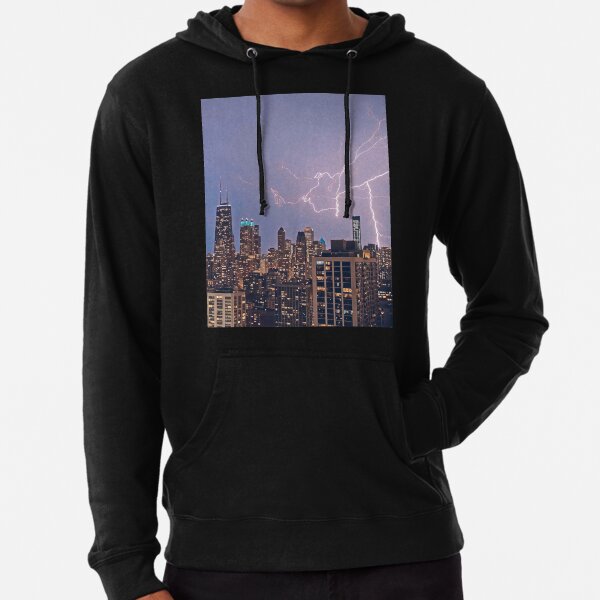 Chicago The Windy City Skyline City Scape Pullover Hoodie