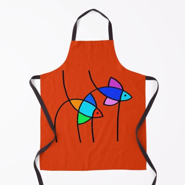 Item preview, Two Swimming Fish - Colors on Red designed and sold by Istvan Ocztos.