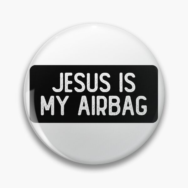 Item preview, Jesus Is My Airbag Funny Bumper designed and sold by Sour Soul.
