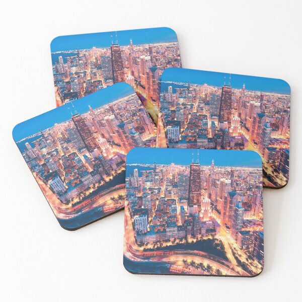 Item preview, Chicago City Skyline at Night designed and sold by Sofia-Draws.