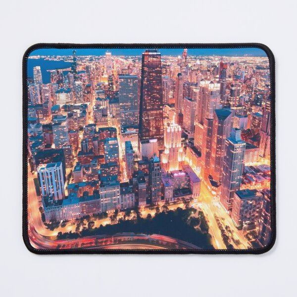 Item preview, Chicago City Skyline at Night designed and sold by Sofia-Draws.