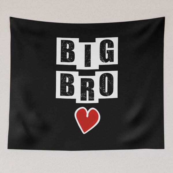 Item preview, Big Bro with heart - Black designed and sold by BusyMonkeys.