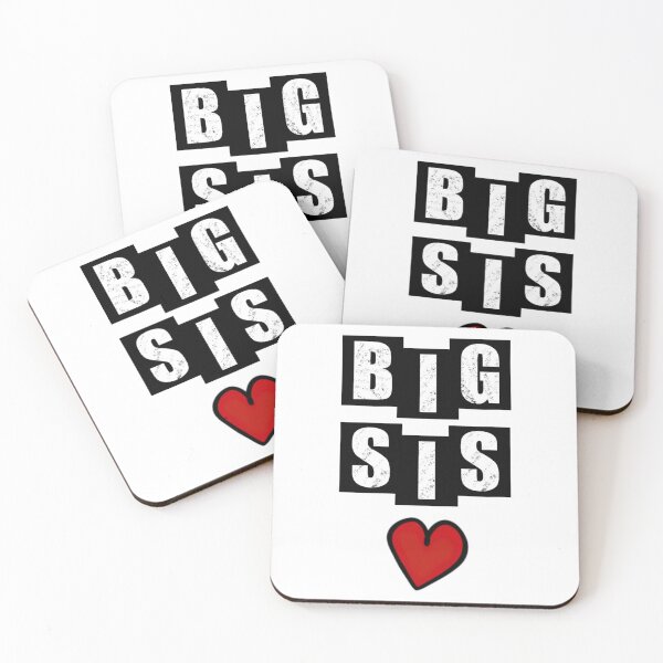 Item preview, Big Sis with heart - White designed and sold by BusyMonkeys.