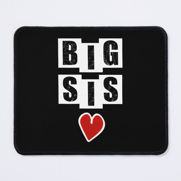 Item preview, Big Sis with heart - Black designed and sold by BusyMonkeys.