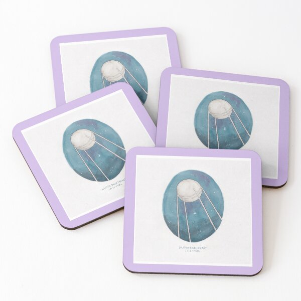 Item preview, Haruki Murakami_s Sputnik Sweetheart Illustration of the Sputnik Satellite in Space in Penci designed and sold by DouglasBurley.