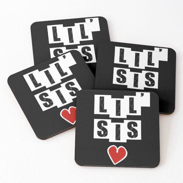 Item preview, Lil Sis with heart - Black designed and sold by BusyMonkeys.
