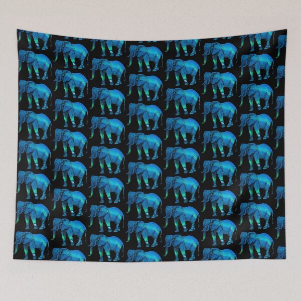 Item preview, Aurora Borealis Elephant Silhouette designed and sold by LukjanovArt.