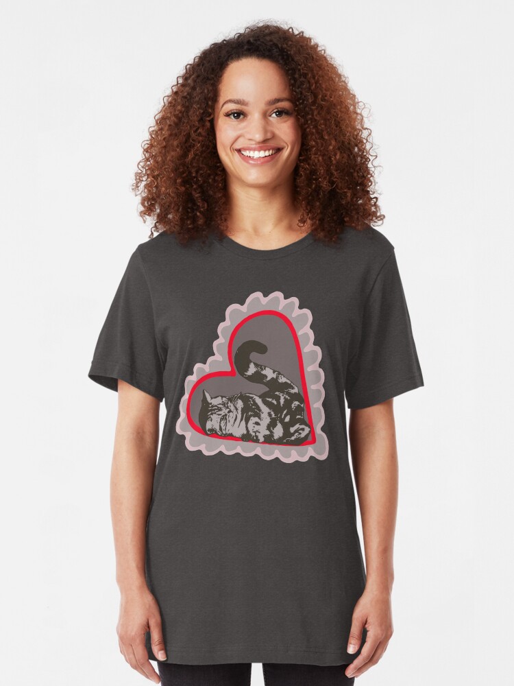 Alternate view of My Best Kitten Love Slim Fit T-Shirt