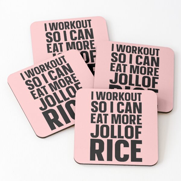 Item preview, I Workout So I Can Eat More Jollof Rice designed and sold by kamrankhan.