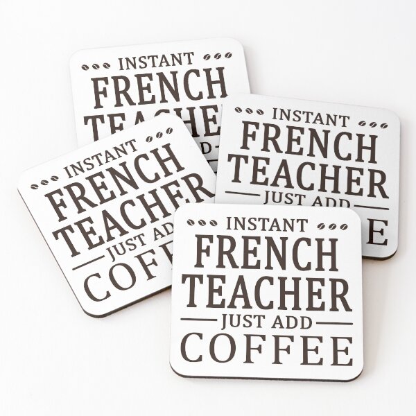 Item preview, Instant French Teacher Coffee Lover designed and sold by woodesigner.
