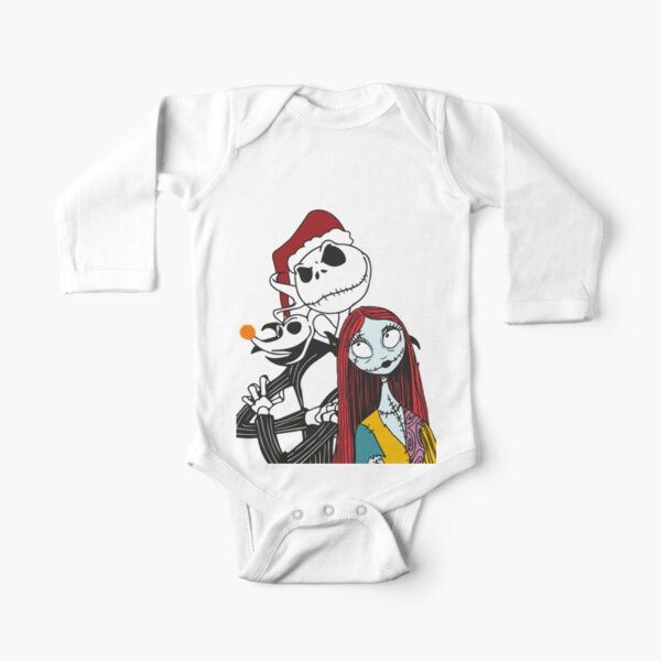 Jack Skellington, Zero and Sally - The Nightmare Before Christmas Long Sleeve Baby One-Piece