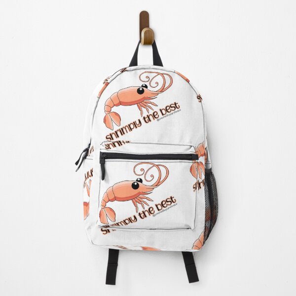 Item preview, Shrimply the Best Digital Doodle pun | sticker, magnet, button | seafood, shrimp, crustacean designed and sold by Caroline Lynch.
