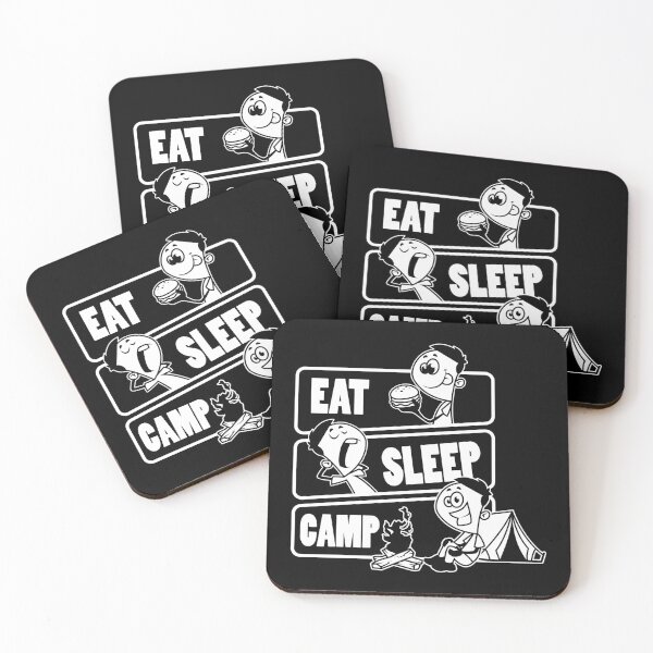 Item preview, Eat Sleep Camp Repeat - Funny Camping Tent Gift design designed and sold by theodoros20.
